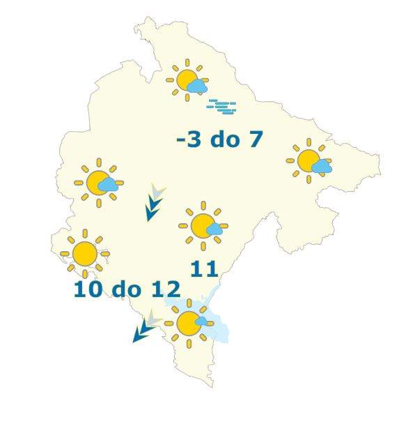 Sjutra pretežno sunčano, do 12 stepeni