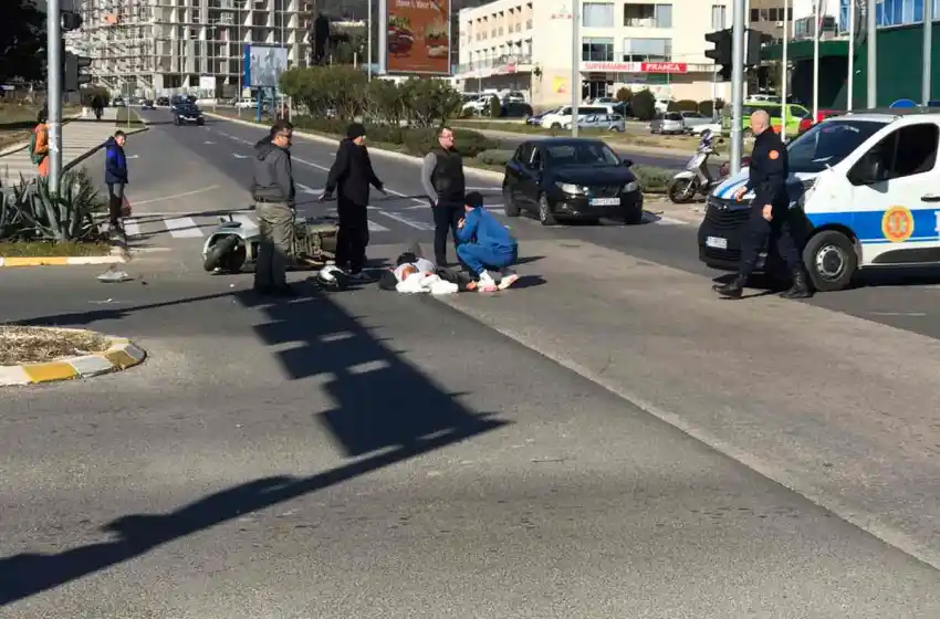 Oboren motociklista u centru Bara