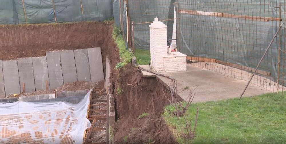 Podgorica: Obrušio se dio dvorišta usljed gradnje stambene zgrade
