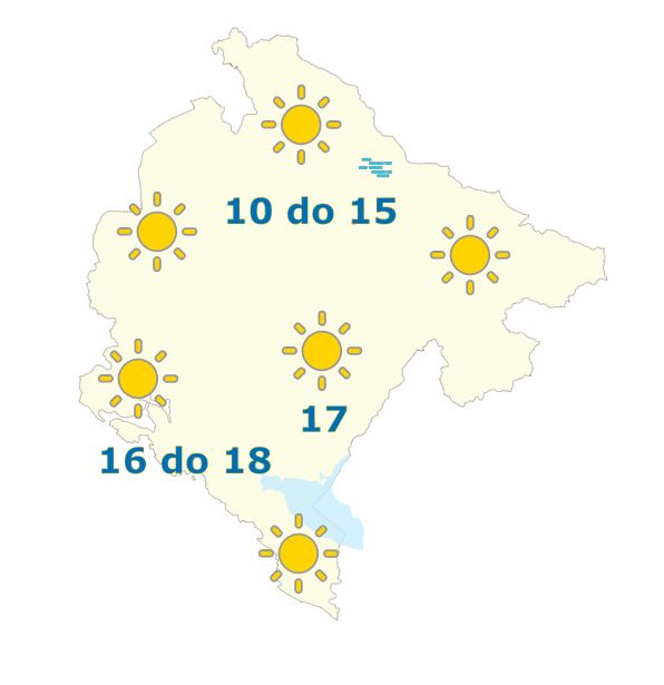 Sjutra sunčano, do 18 stepeni