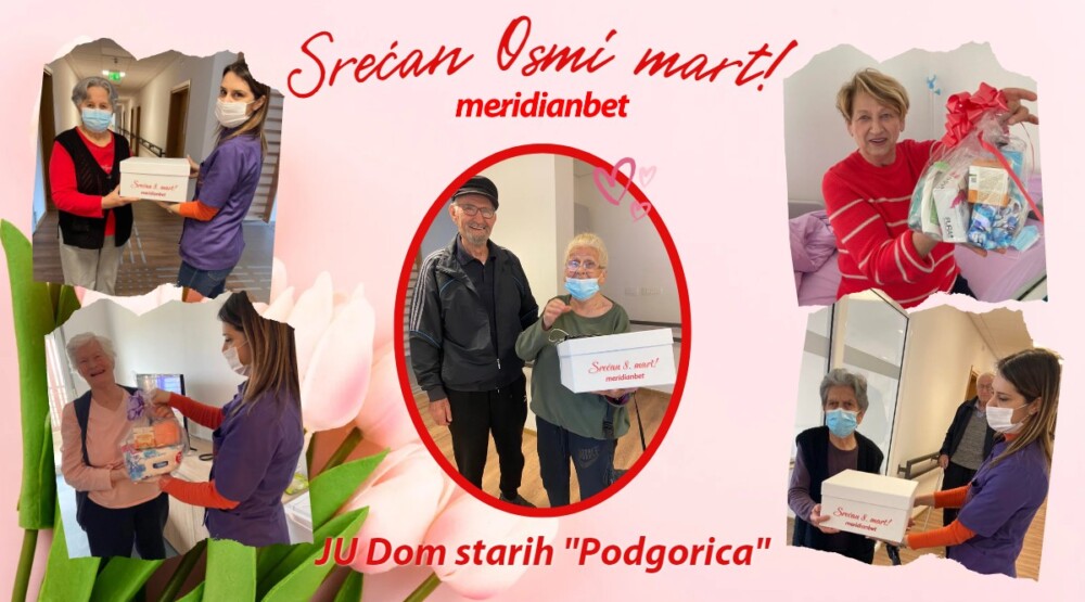 Meridianbet povodom 8. marta obradovao korisnice Doma starih ‘Podgorica’