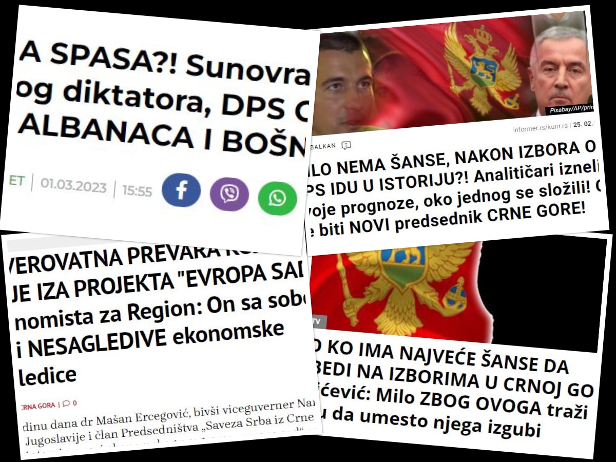 Predsjednički izbori u CG i srpski tabloidi: Medijska mašinerija kao podrška Mandiću, dezinformacije, spinovanja i opsjednutost Đukanovićem