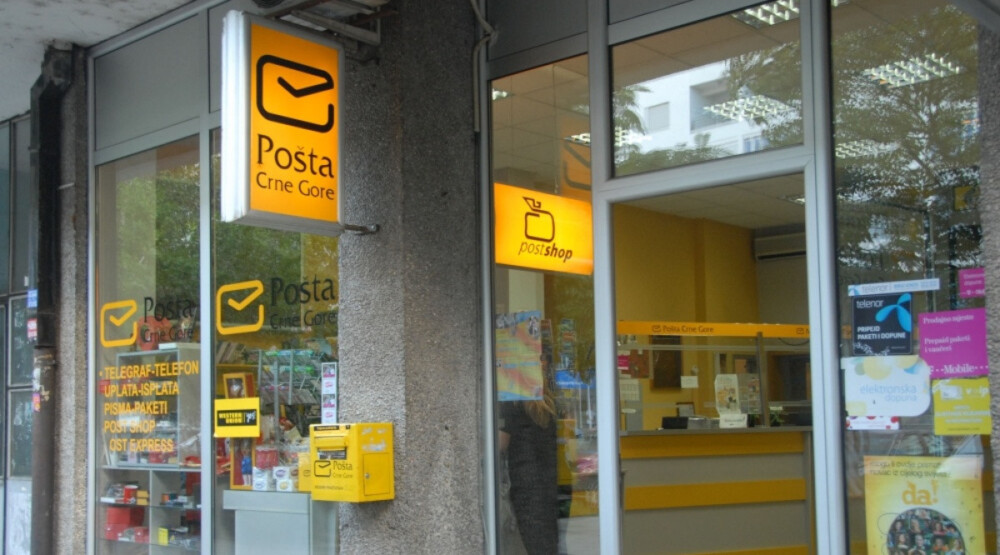 Pošta Crne Gore se zadužuje 1,8 miliona eura