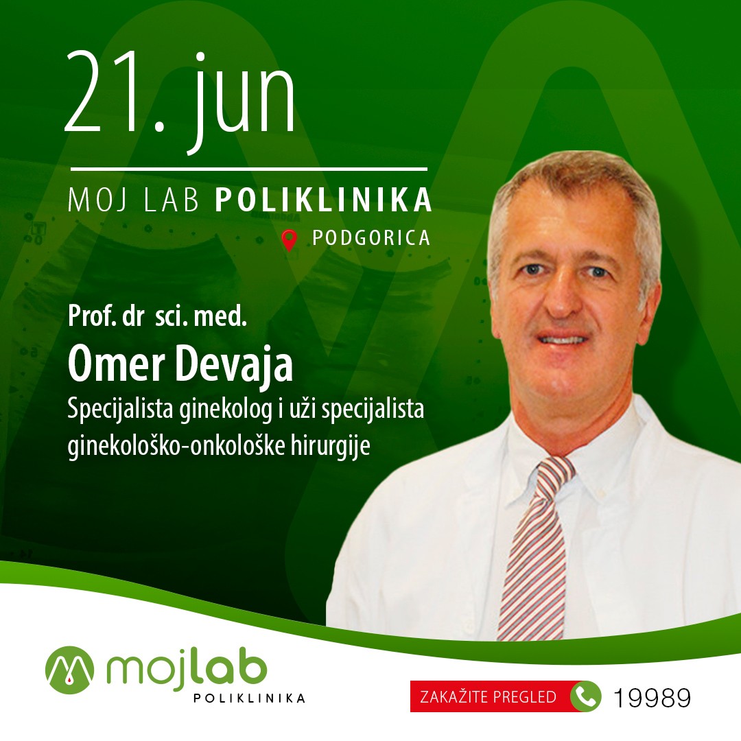 Prof. dr sci. med. Omer Devaja 21. juna u Poliklinici Moj Lab