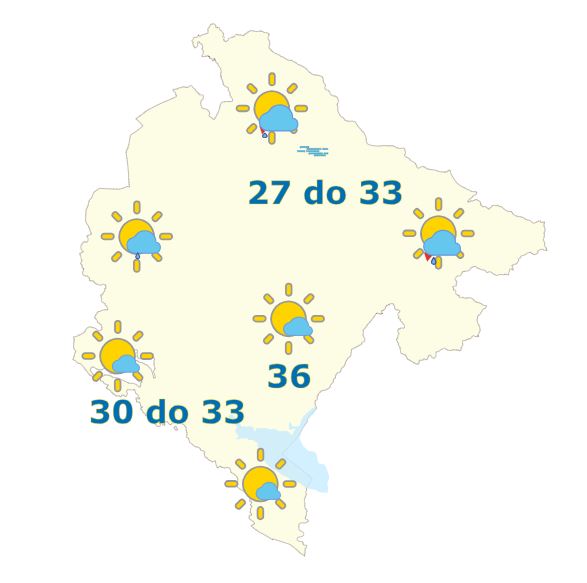 Sjutra sunčano, do 36 stepeni