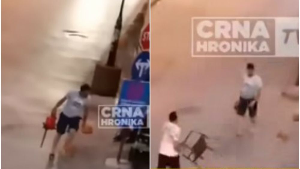 Nevjerovatni prizori u Sarajevu: Upalio motornu pilu i pokušao ući u kafić, gosti ga gađali stolicama (VIDEO)