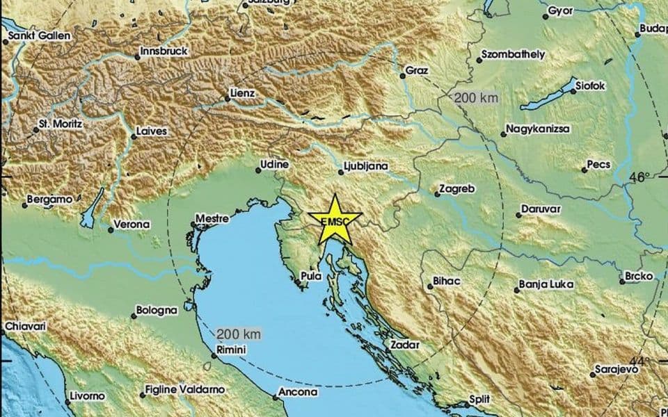 Snažan zemljotres u Sloveniji, osjetio se u Hrvatskoj