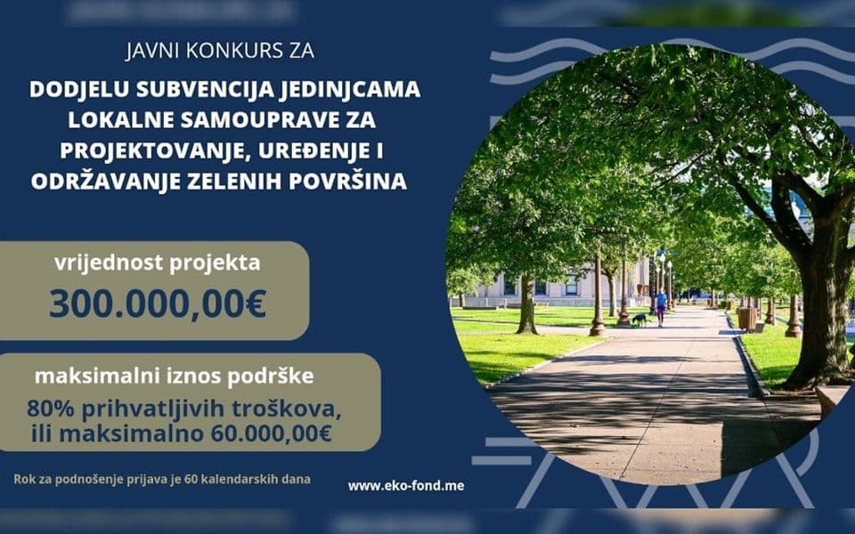 Eko-fond: 600.000 eura subvencija za lokalne samouprave/komunalna preduzeća