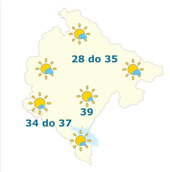 Sjutra pretežno sunčano, do 39 stepeni