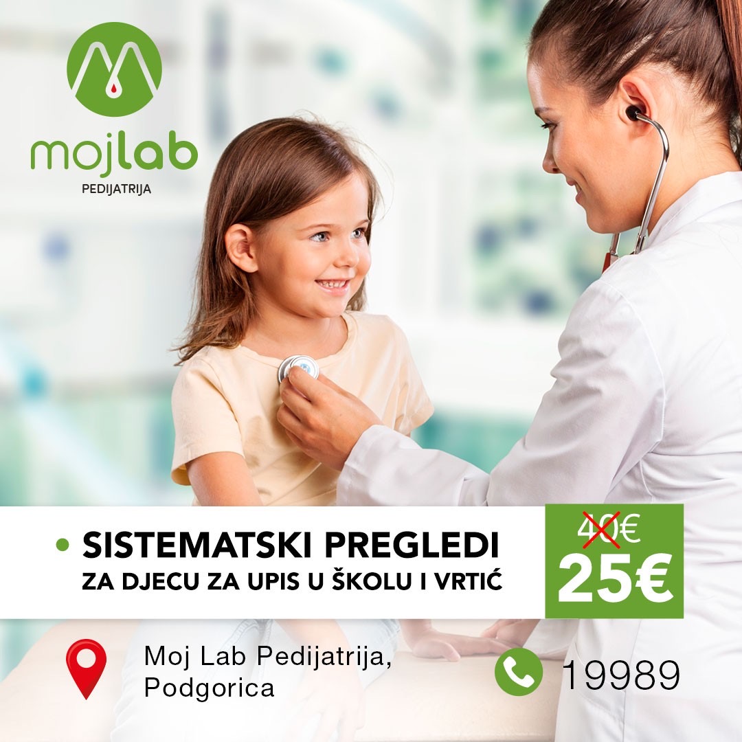Sistematski pregledi za upis u vrtić i školu po specijalnoj cijeni
