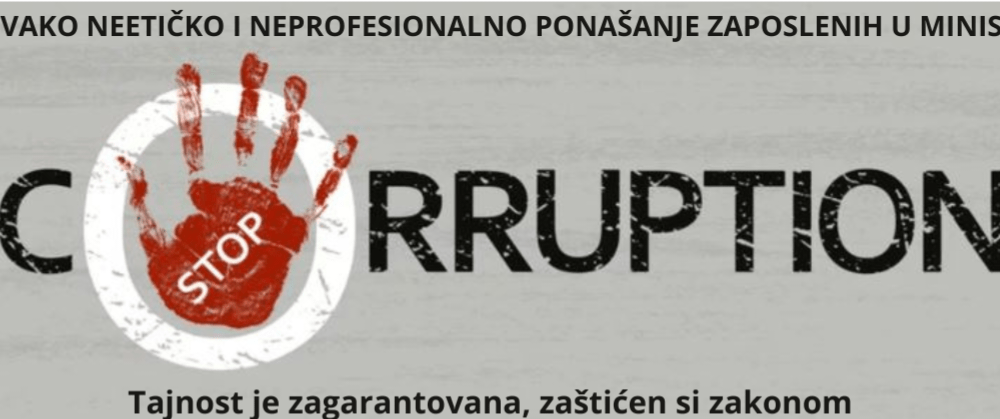 Ministarstvo ekonomskog razvoja pokrenulo web stranicu – Prijavi korupciju