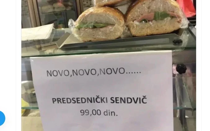 Na prodaju i „predsednikov sendvič“ – povoljan je i pogađajte s čim