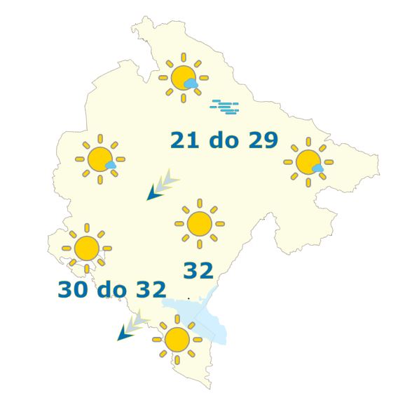 Sjutra pretežno sunčano, do 32 stepena