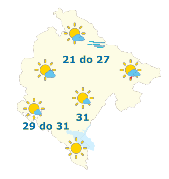 Sjutra pretežno sunčano