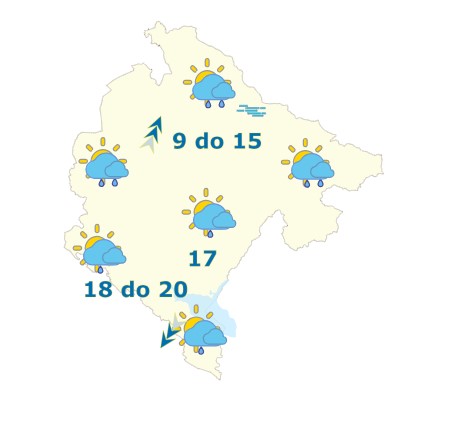 Ovo je vremenska prognoza za sjutra