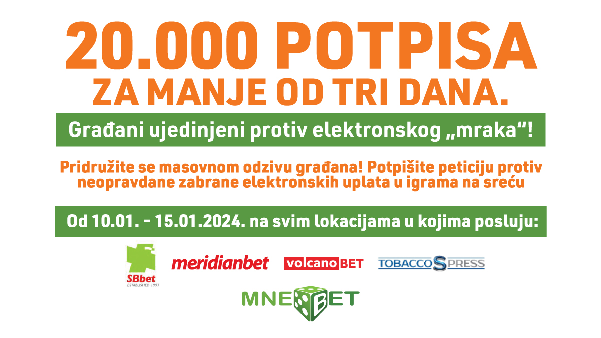 20.000 POTPISA! Građani ujedinjeni protiv elektronskog “mraka”!