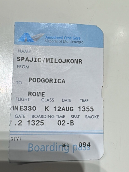 Spajić letio komercijalnim letom o sopstvenom trošku