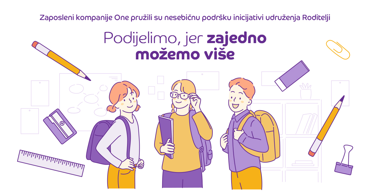 Povratak u školu lakši uz kompaniju One – istinskog partnera zajednice