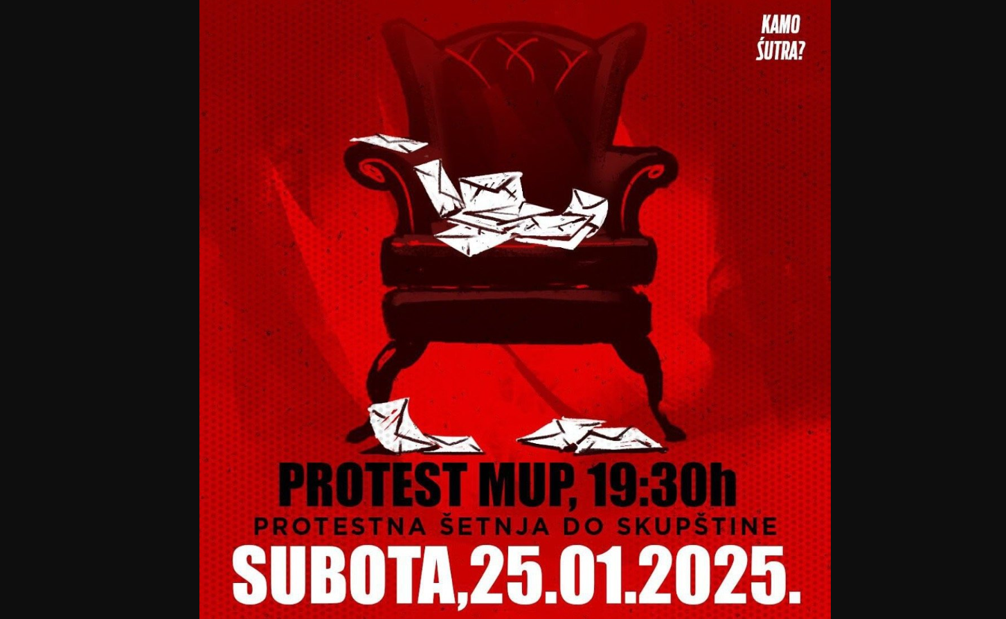 “Kamo śutra”: Novi protest 25. januara