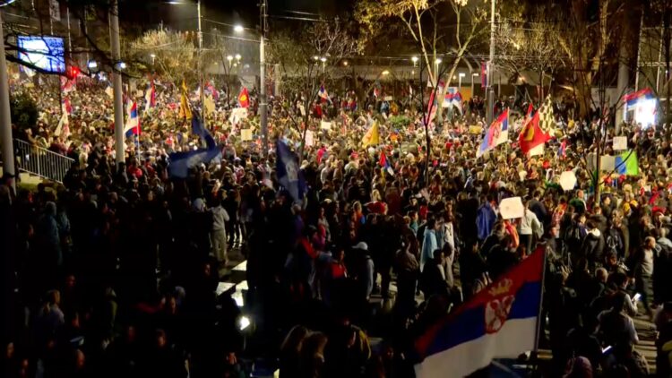 Arhiv javnih skupova iznio procjenu o broju učesnika na jučerašnjem protestu u Beogradu