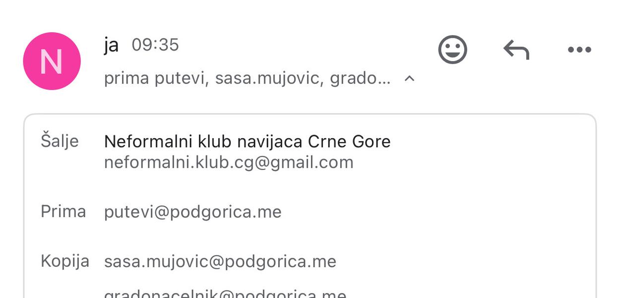 Foto: Neformalni klub navijača Crne Gore