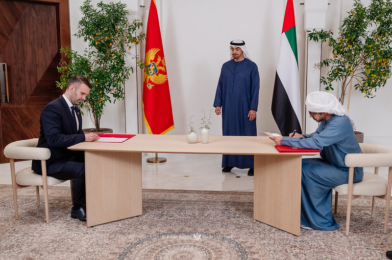 Abu Dabi, 28. mart 2025: Potpisivanje sporazuma Vlade Crne Gore i UAE (FOTO: Vlada CG)
