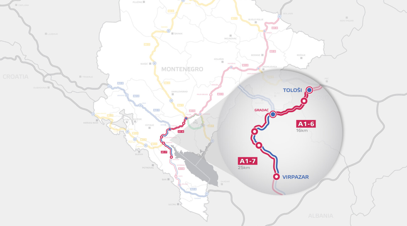 Raspisan tender za izradu idejnog projekta za dionicu auto-puta od Tološa do Virpazara