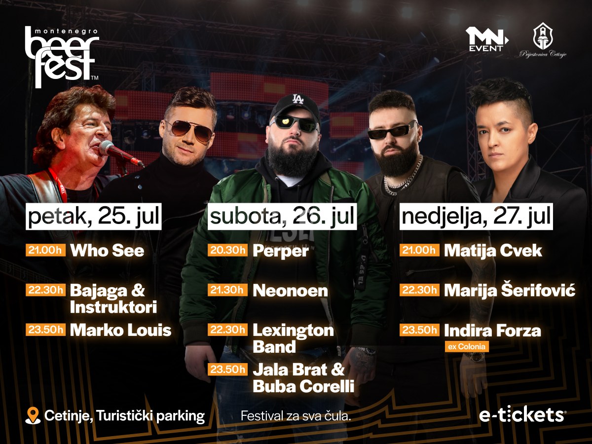 Promotivna cijena karata još dva dana: Tri noći i deset regionalnih zvijezda na petom Montenegro Beer Festu