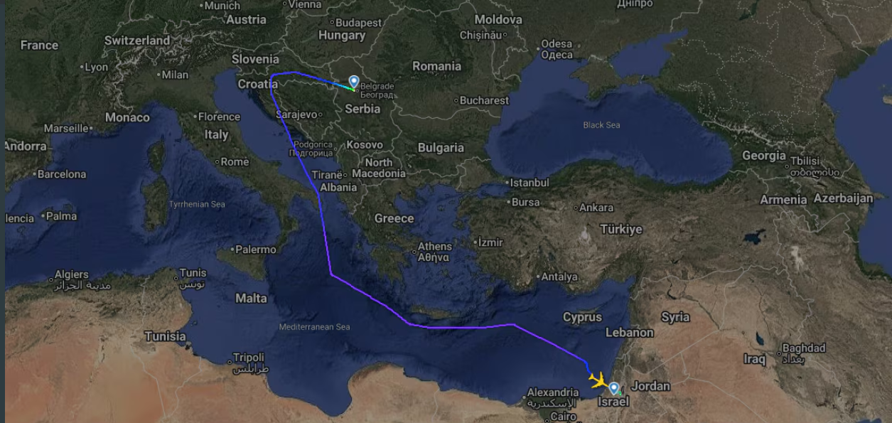Izvor: Screenshot FlightRadar24