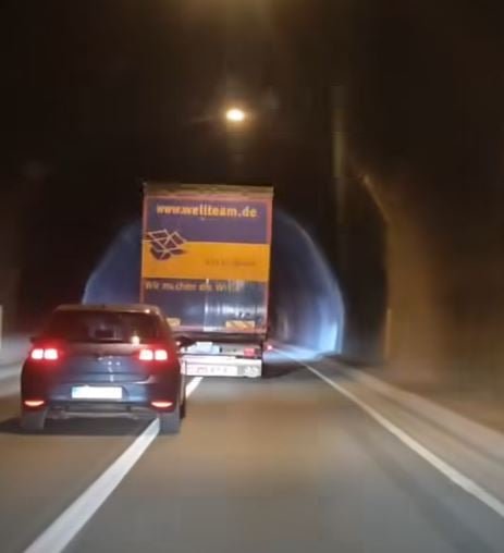 UP: Procesuiran vozač koji je preticao u tunelu Lokve