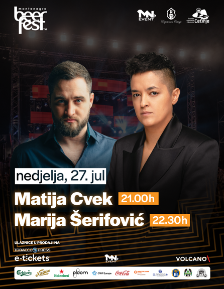 Zbog proglašenog Dana žalosti otkazuje se koncert Indire Forze: Matija Cvek i Marija Šerifović zatvaraju ovogodišnji Montenegro Beer Fest
