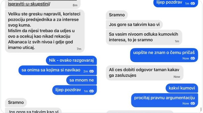 Milatović objavio prepisku sa Đeljošajem: Neću posustati pred pritiscima, ni zbog ponašanja potpredsjednika Vlade