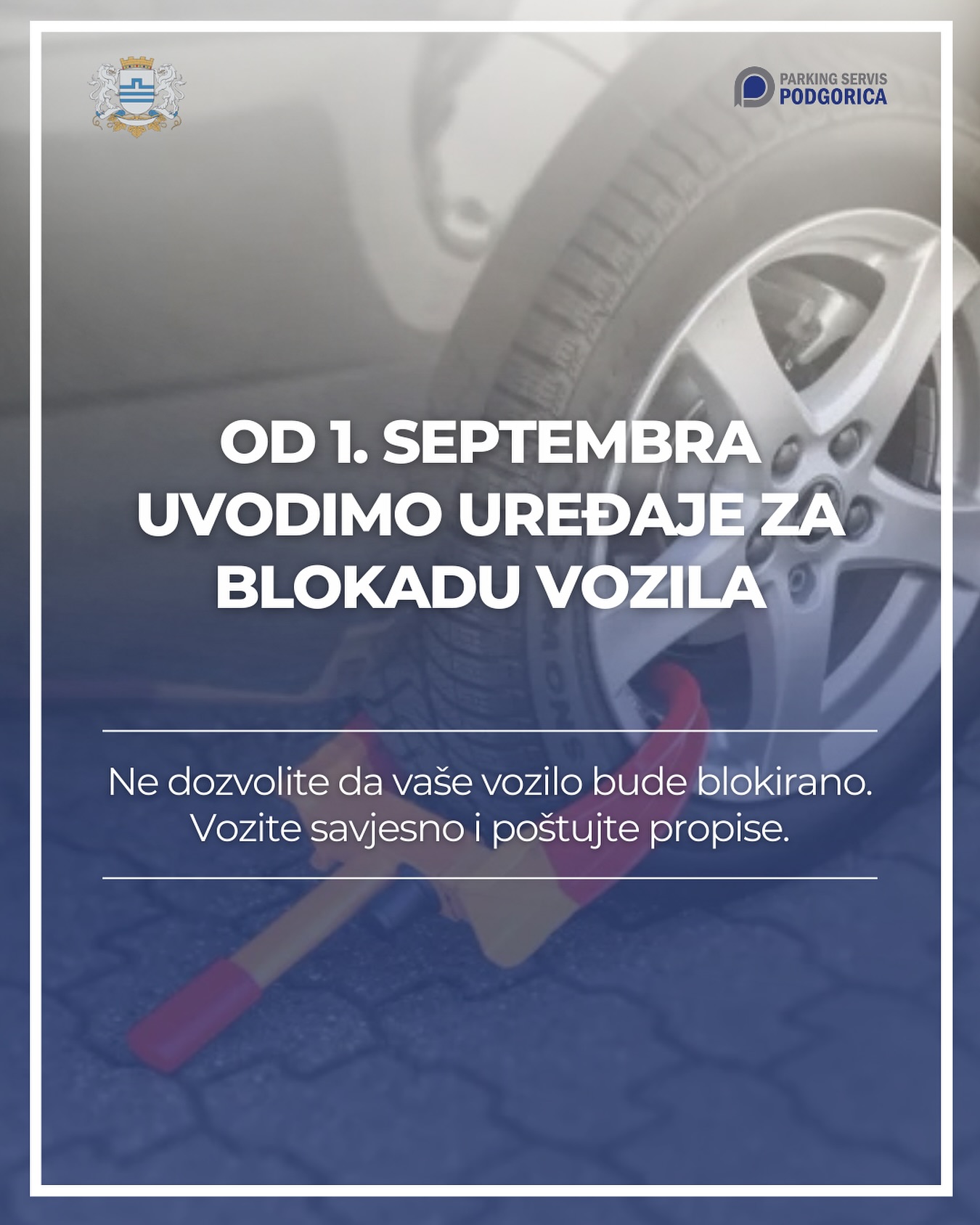 Parking servis Podgorica: Od ponedjeljka primjena uređaja za blokadu vozila