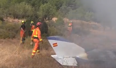 Srušio se avion kod Valensije: Zapalio se prilikom pada, veliki dio letjelice izgorio