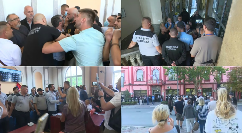 Haos u Zaječaru: Dimne bombe, biber sprej, fizički obračun opozicije i obezbjeđenja