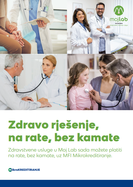 Moj Lab misli na vas – zdravlje odmah, plaćanje kasnije
