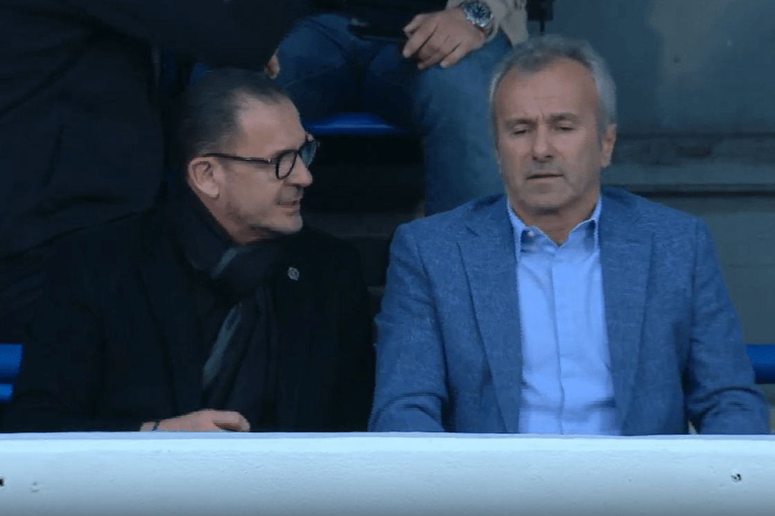 Legende crnogorskog fudbala: Savićević i Mijatović zajedno pod Goricom prate utakmicu protiv Lihtenštajna