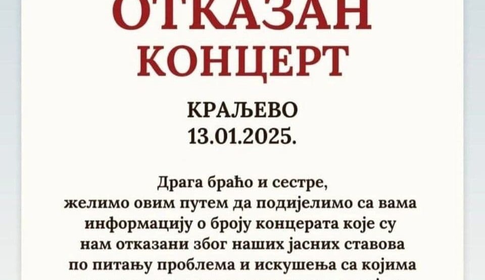 “Veseli se srpski rode“: Vlast u Srbiji masovno otkazuje koncerte Danice Crnogоrčević