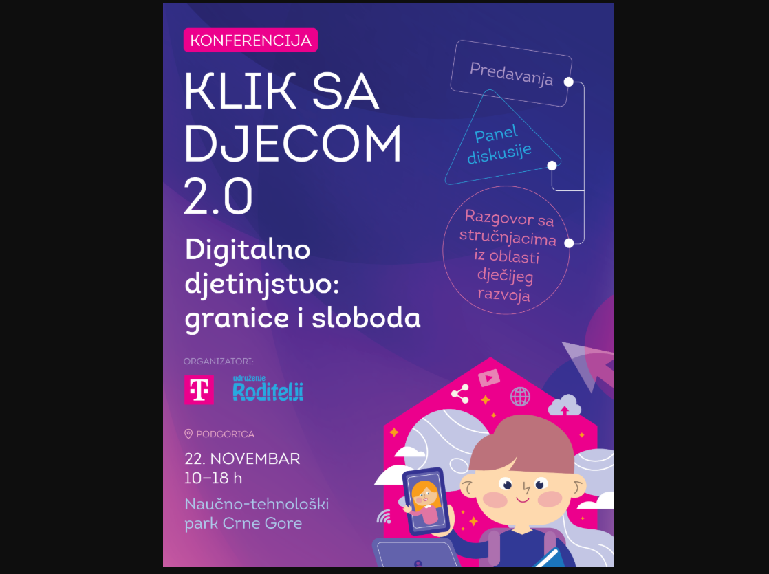 U subotu konferencija KLIK SA DJECOM 2.0