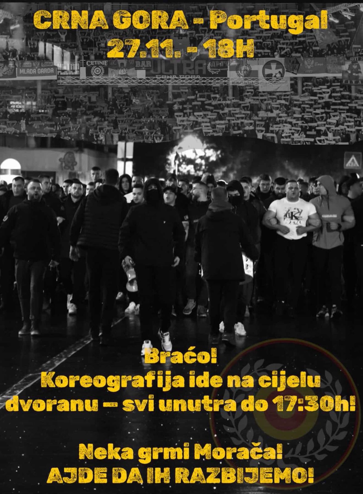 Morača spremna da grmi: Ultra CG pripremila koreografiju za duel sa Portugalom