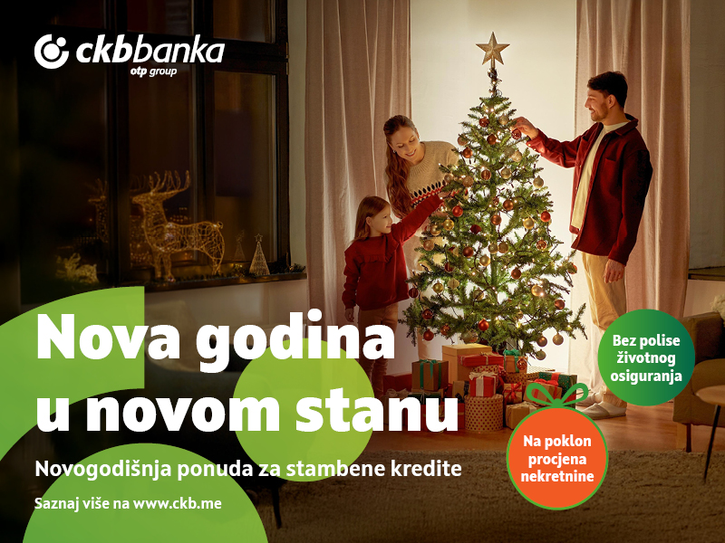 Nova godina u novom stanu – CKB novogodišnja ponuda za stambene kredite