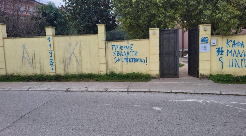 Ispisivanje grafita kojim se veliča Mladić predstavlja najgrublje negiranje građanskog karaktera Crne Gore