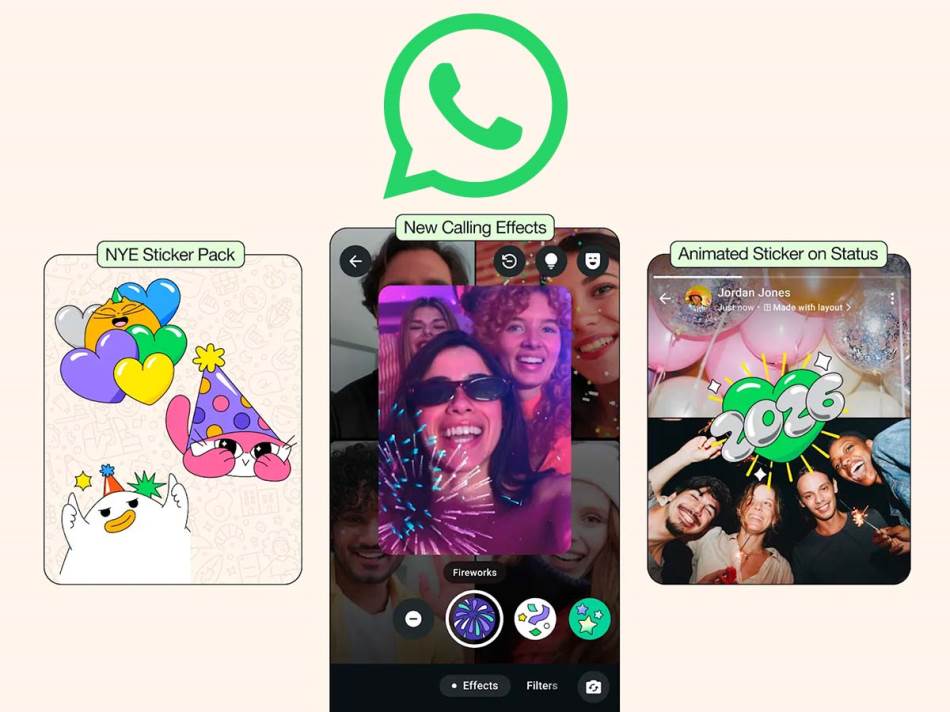 Praznično u porukama i pozivima: WhatsApp uveo novogodišnje funkcije za doček 2026.