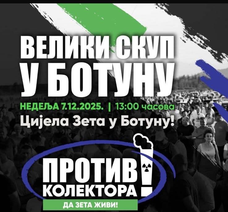 Sjutra protest u Botunu protiv gradnje kolektora