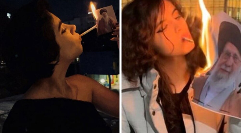 Novi simbol pobune: Iranke pale cigarete slikama ajatolaha Hameneija