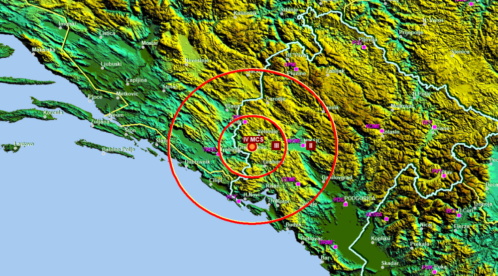 Zemljotres manje jačine registrovan kod Nikšića