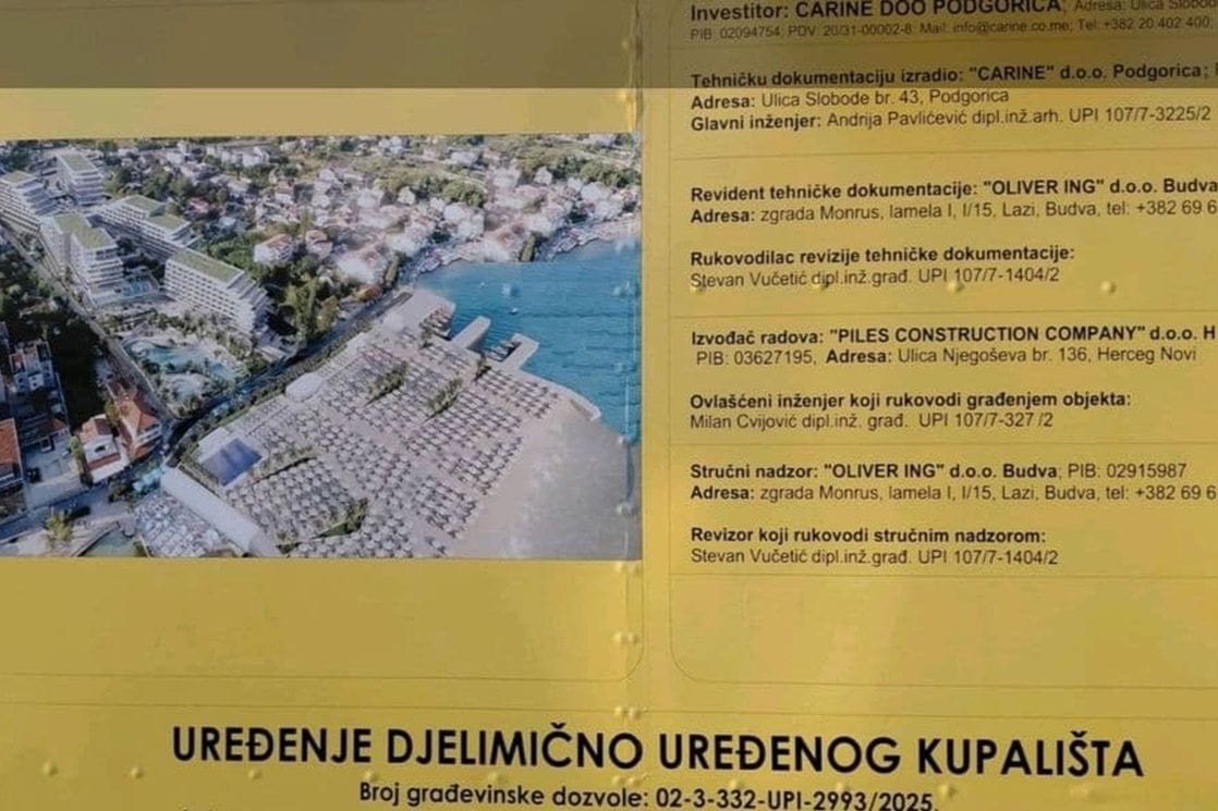 DPS Herceg Novi: Katić i Velaš hitno da objasne devastaciju obale u Baošićima, naš grad nije privatna investitorska zona