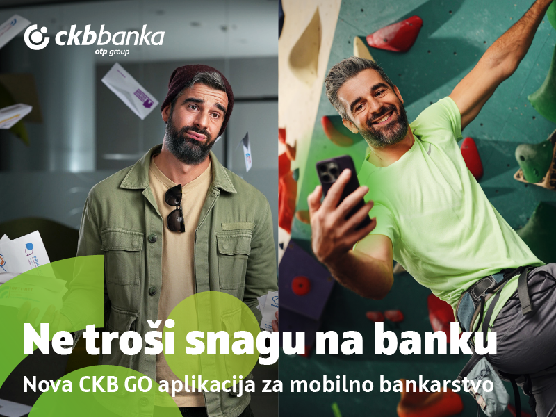 Ne troši snagu na banku! Nova CKB GO aplikacija za mobilno bankarstvo