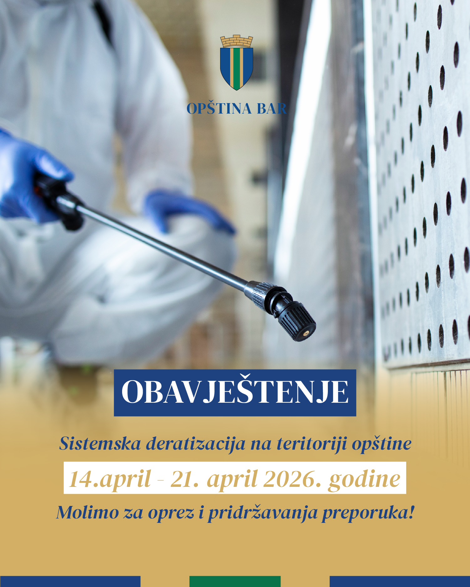Sistemska deratizacija u Baru, Opština apeluje na građane da se pridržavaju preporuka