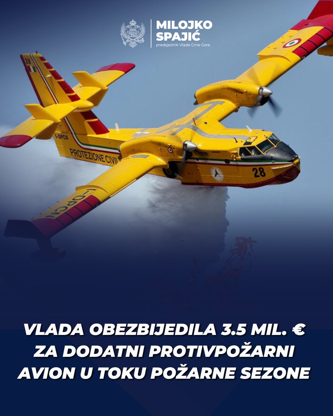 VLADA traži protivpožarni avion, SPAJIĆ objavom na X najavio kanader – TRŽIŠTE pokazuje suprotno